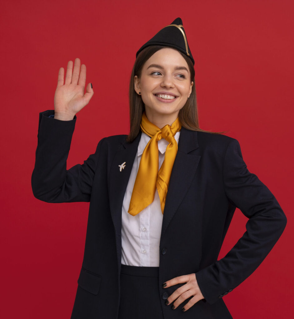 portrait flight attendant waving1 scaled e1738217645568