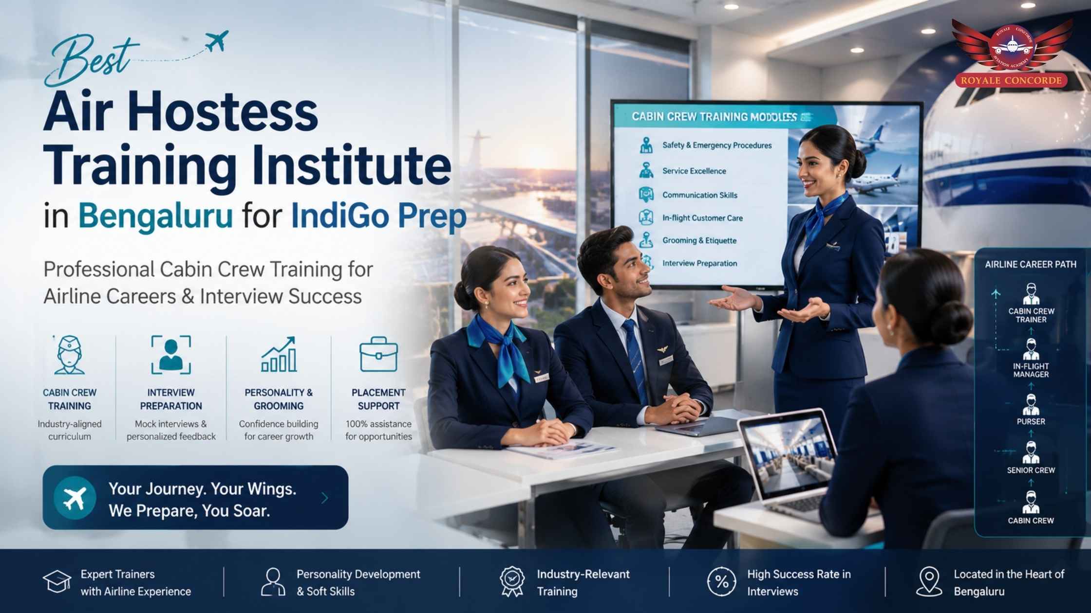 Best Air Hostess Training Institute in Bengaluru for IndiGo Prep