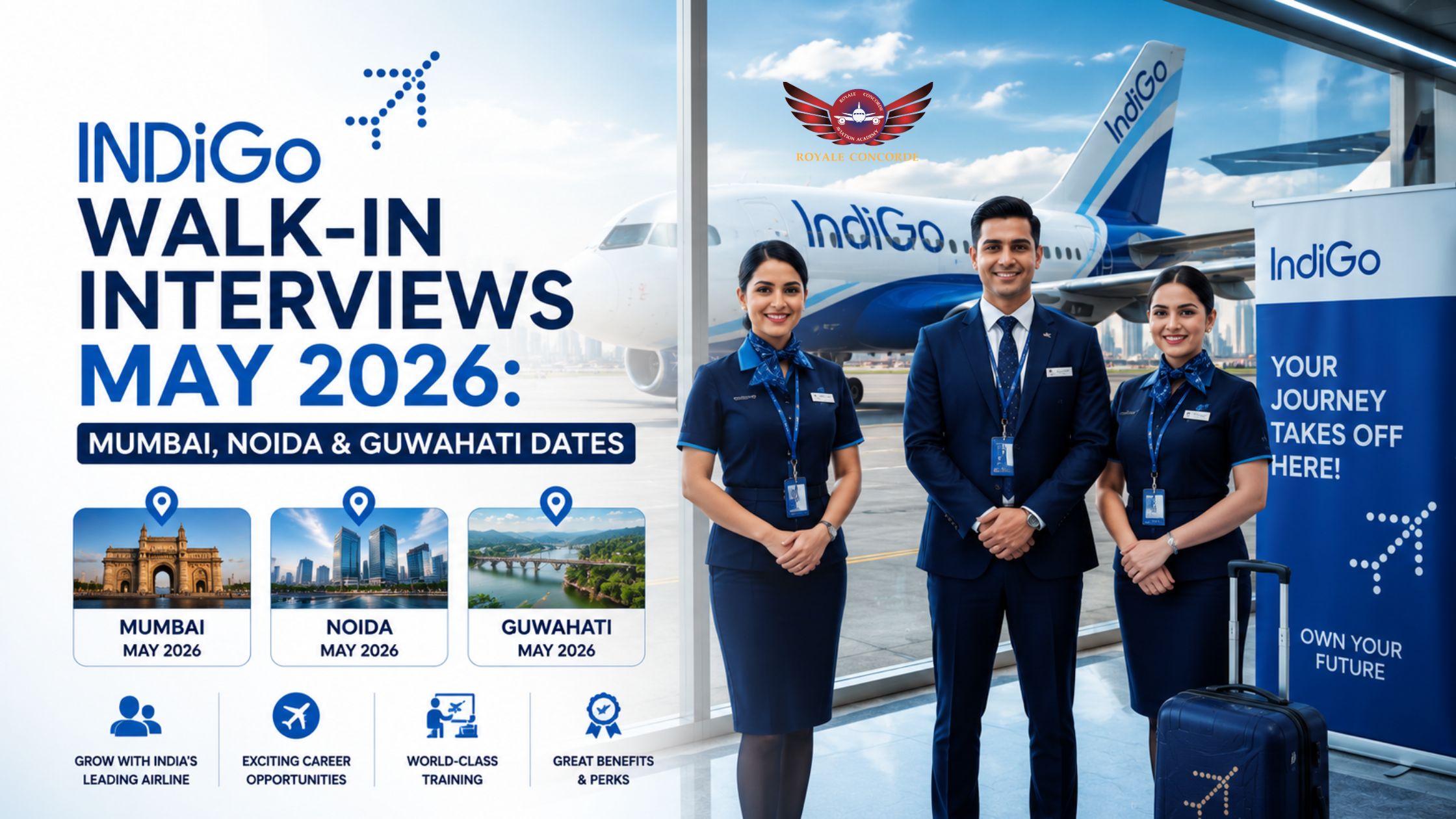 IndiGo Walk-in Interviews May 2026: Mumbai, Noida & Guwahati Dates