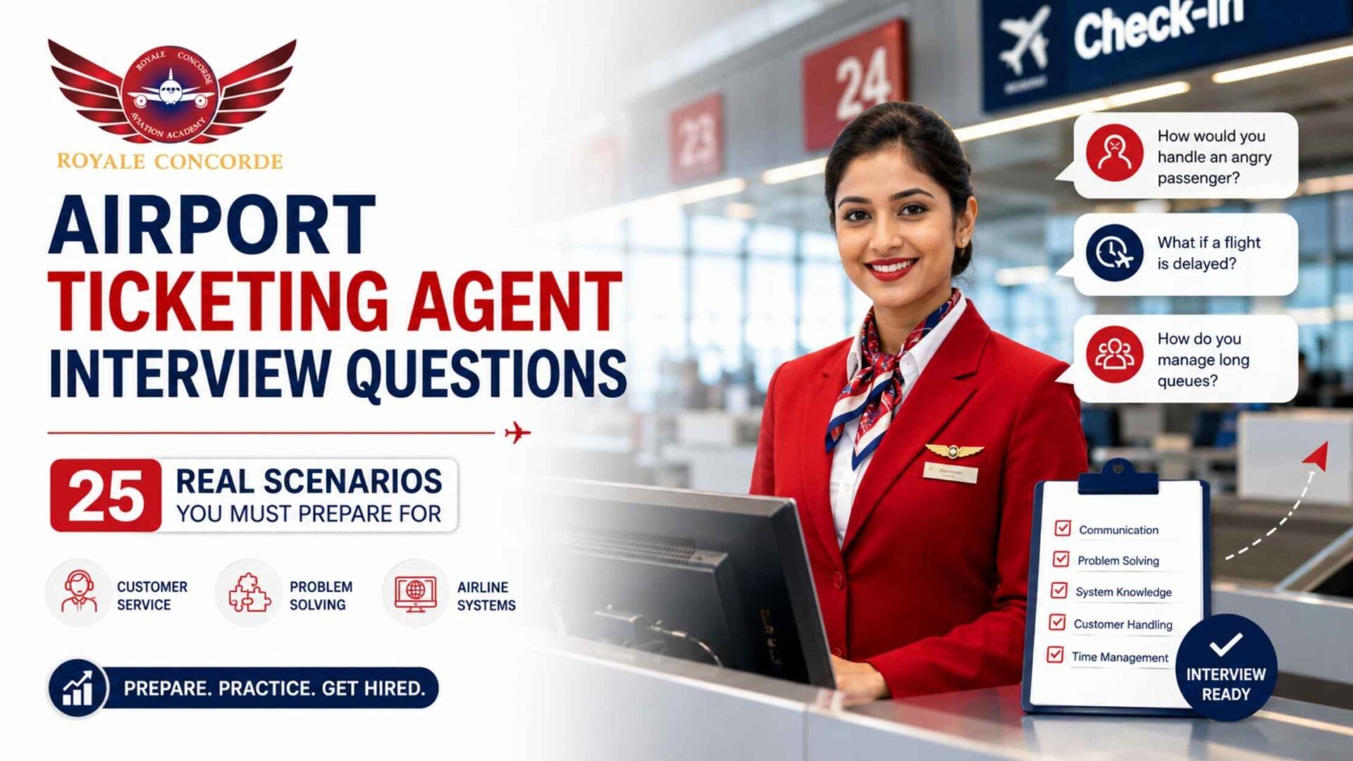 Airport Ticketing Agent Interview Questions: 25 Real Scenarios You Must Prepare For