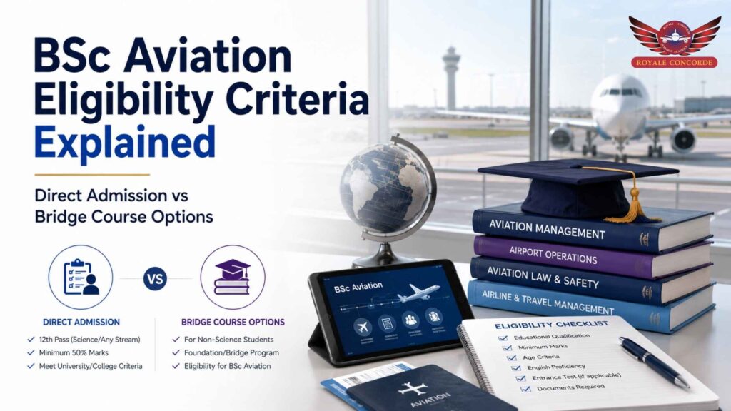 BSc Aviation Eligibility Criteria Explained – Direct Admission vs Bridge Course Options
