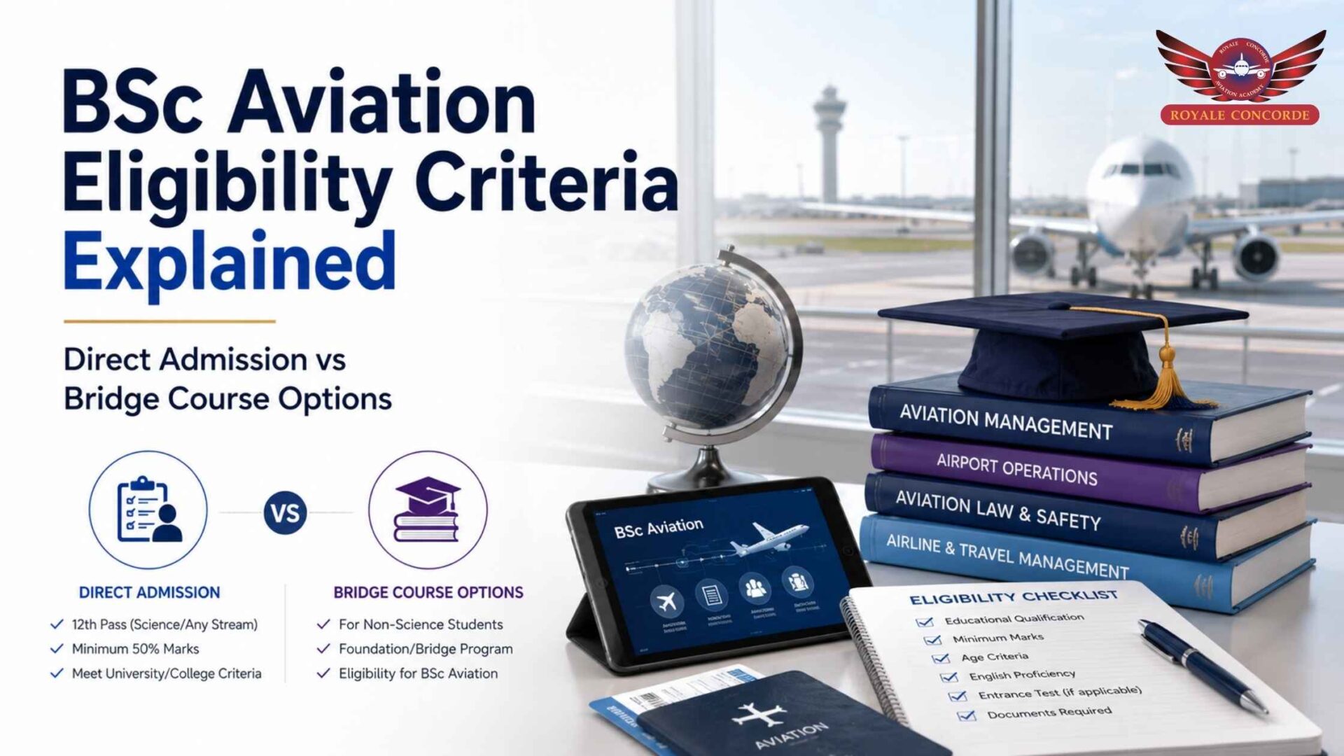 BSc Aviation Eligibility Criteria Explained – Direct Admission vs Bridge Course Options