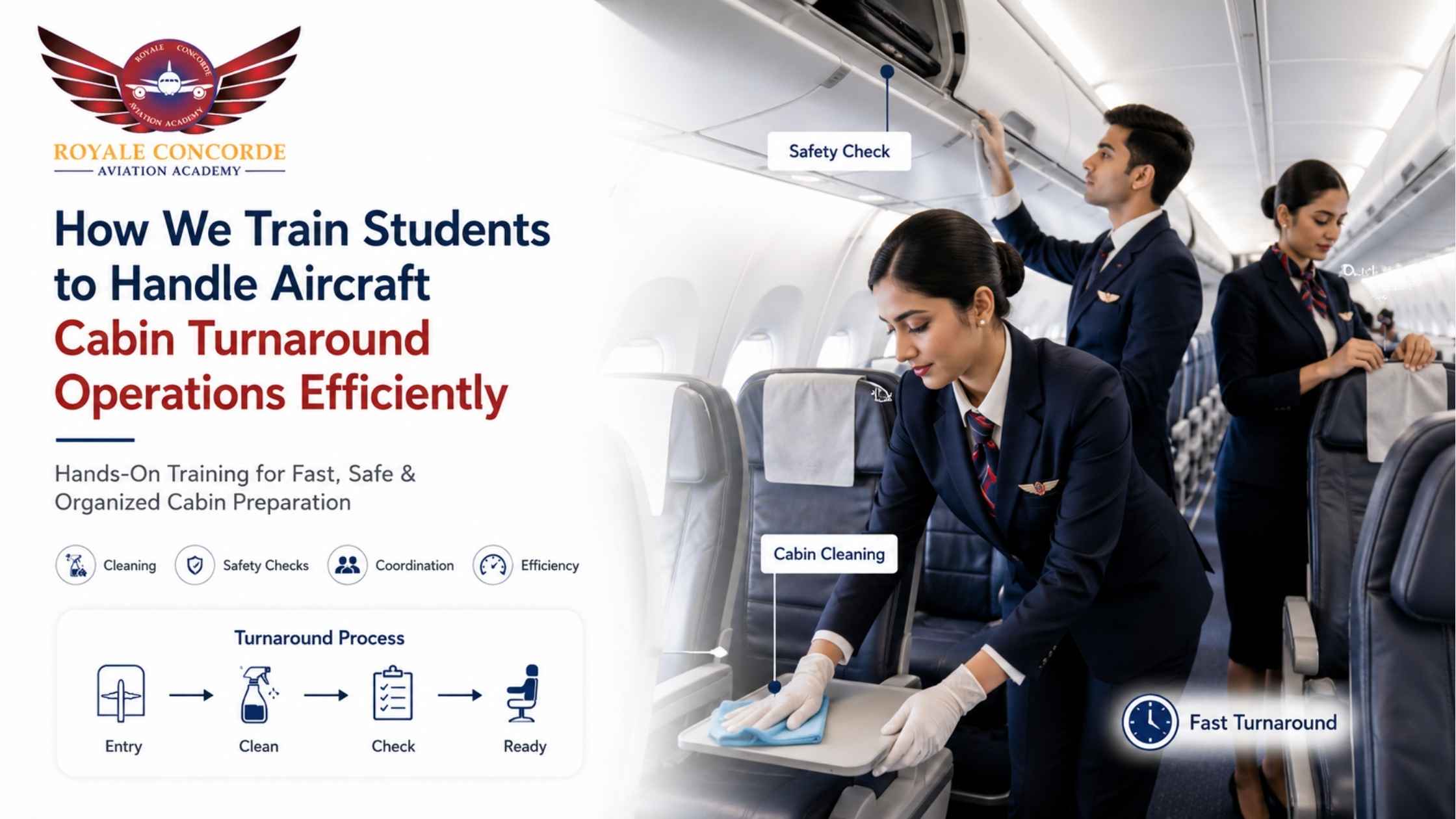How We Train Students to Handle Aircraft Cabin Turnaround Operations Efficiently