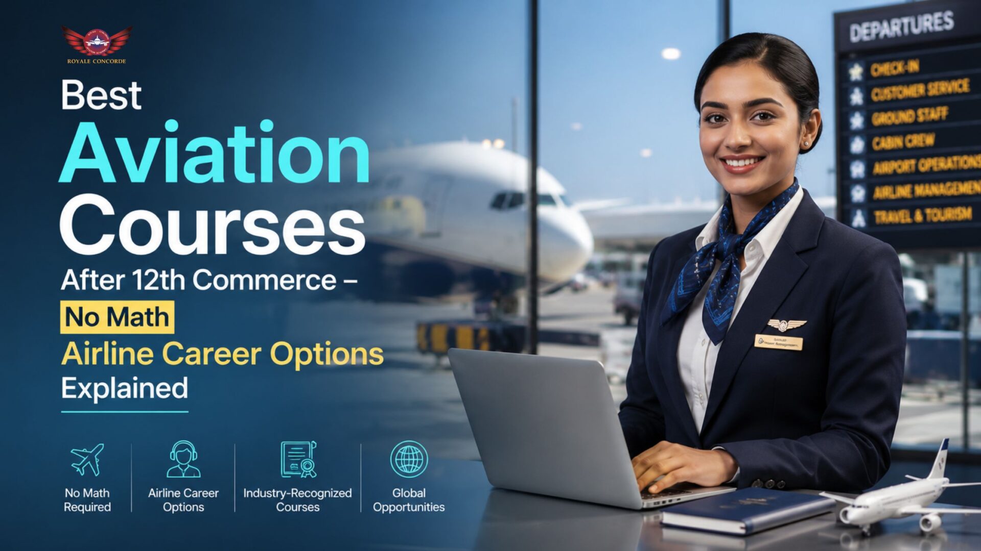 Best Aviation Courses After 12th Commerce – No Math Airline Career Options Explained
