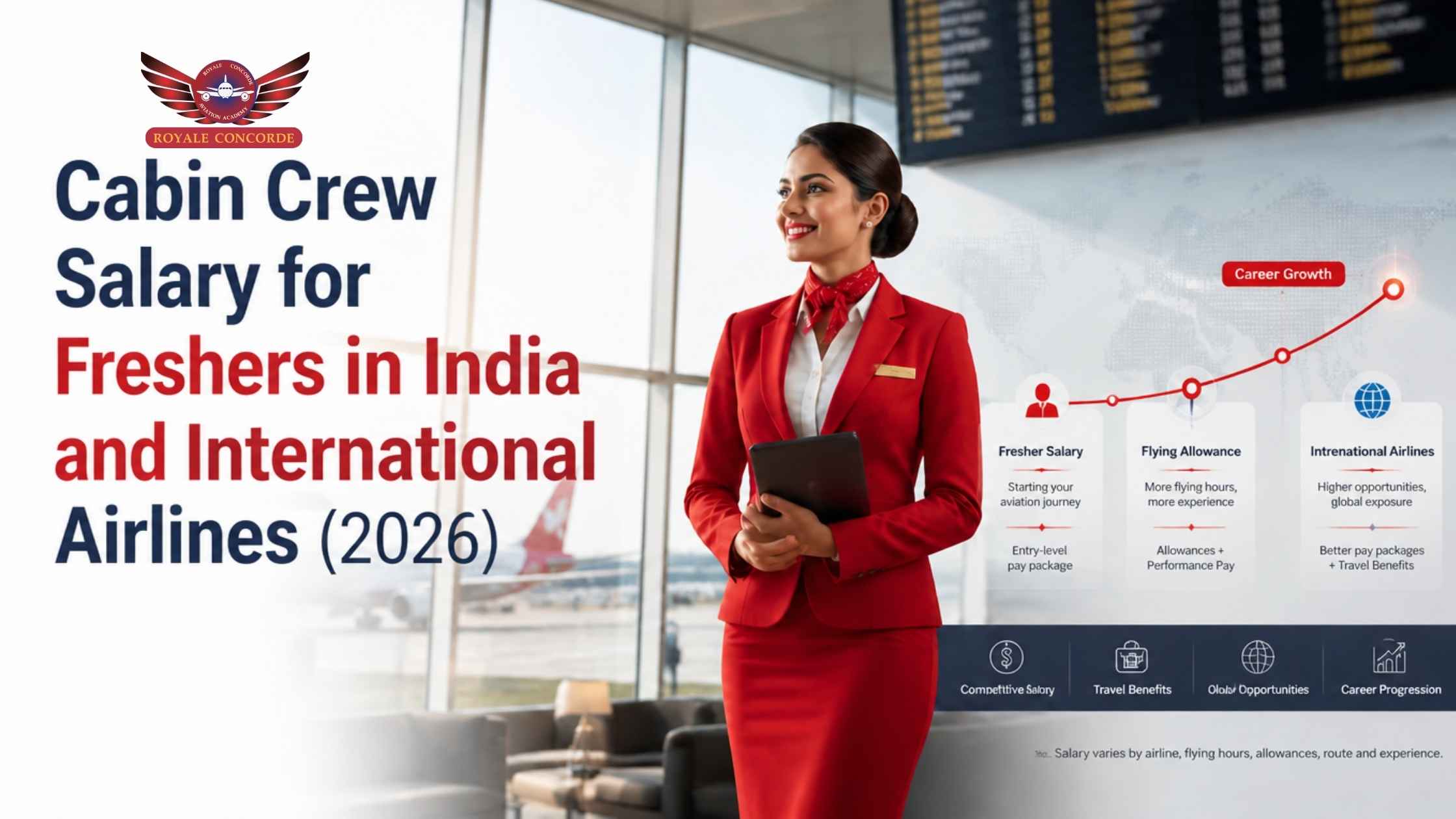 Cabin Crew Salary for Freshers in India and International Airlines (2026)